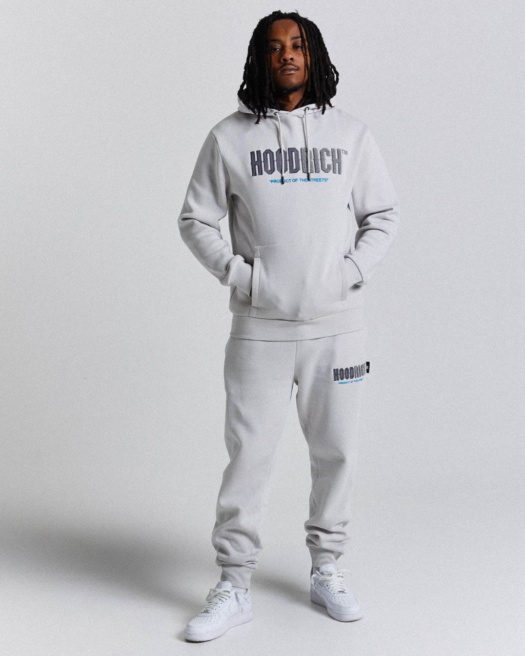 Light Greys/Blues Hoodrich Fade Hoodie USA | 024-NJPXFR