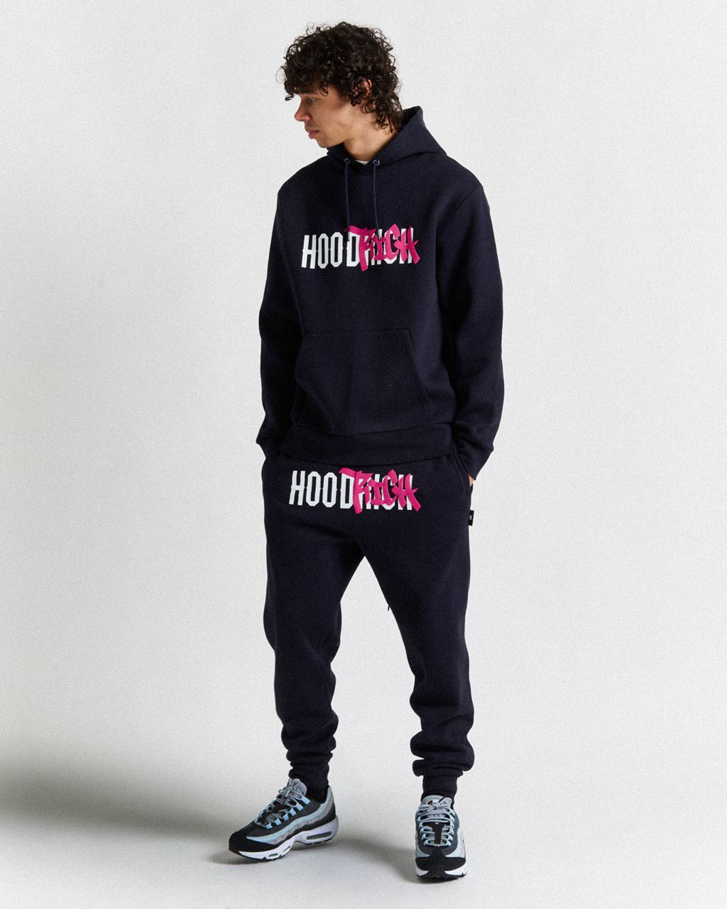 Navy/White/Pink Hoodrich Graffiti Hoodie USA | 271-BRLEHV