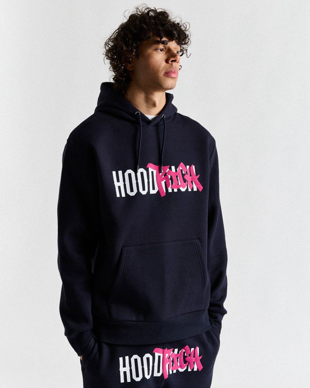 Navy/White/Pink Hoodrich Graffiti Hoodie USA | 271-BRLEHV