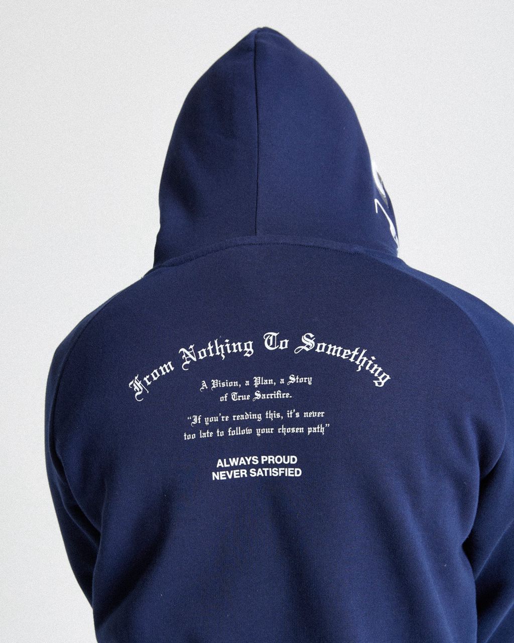 Navy/White Hoodrich Stature Hoodie USA | 634-IOQYJF