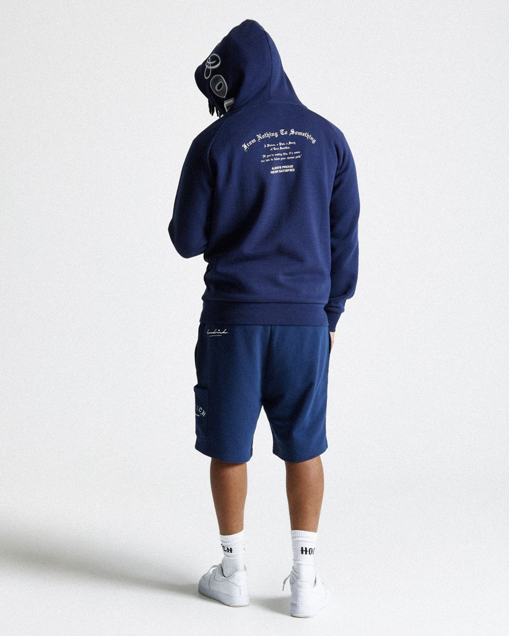 Navy/White Hoodrich Stature Hoodie USA | 634-IOQYJF