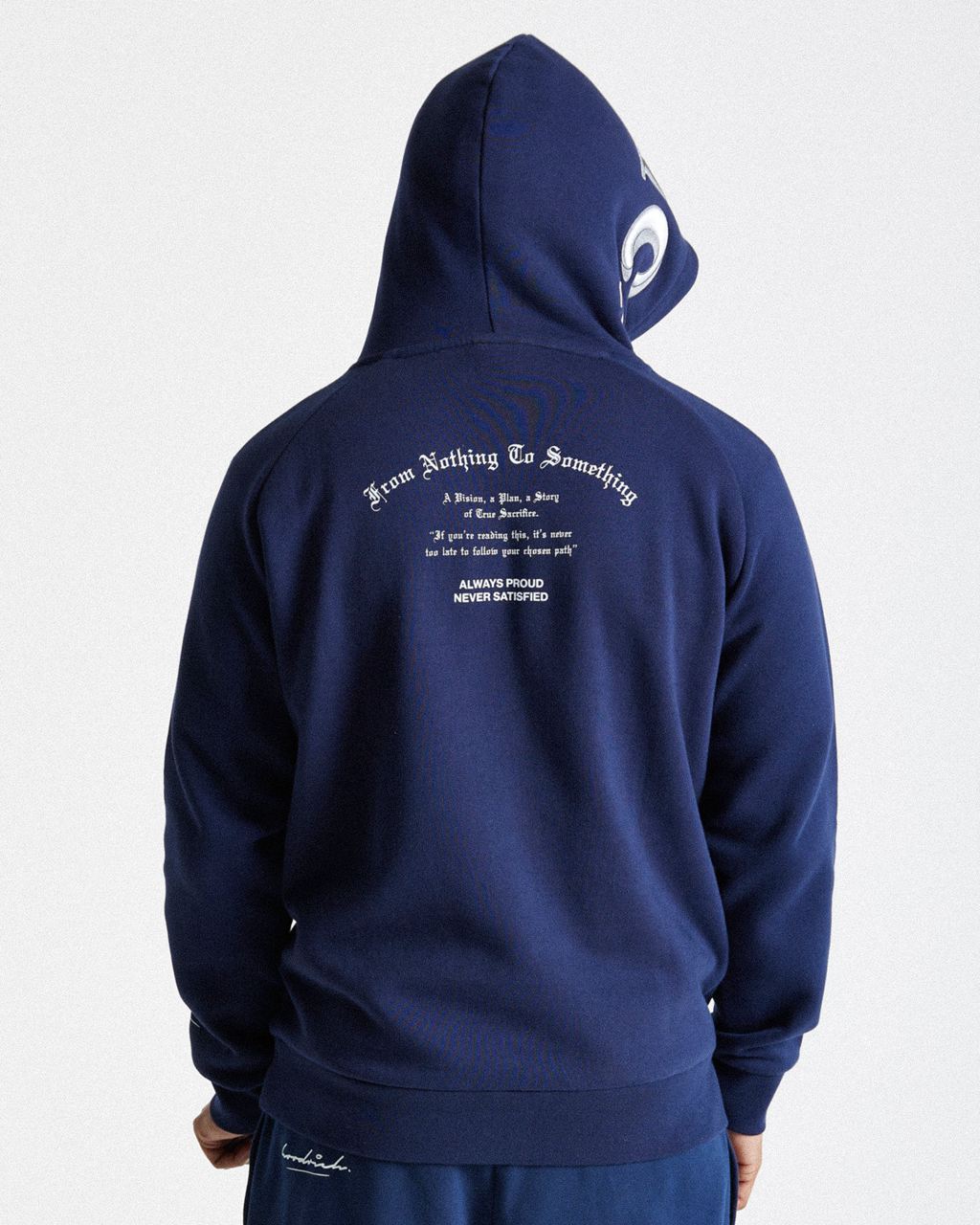 Navy/White Hoodrich Stature Hoodie USA | 634-IOQYJF