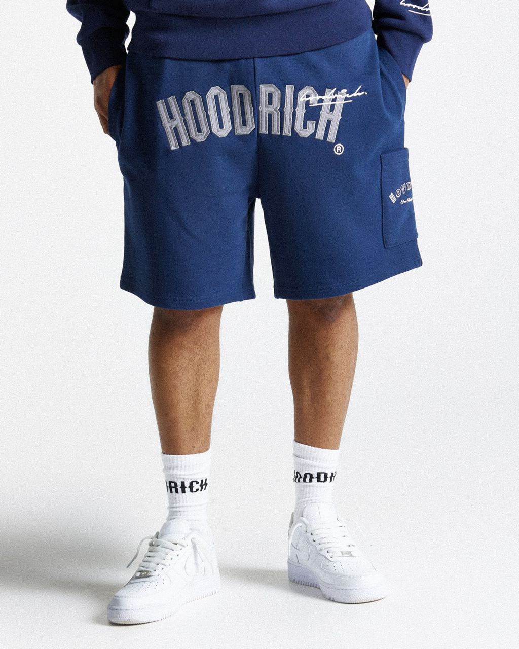 Navy/White Hoodrich Stature Shorts USA | 618-PCBXSF