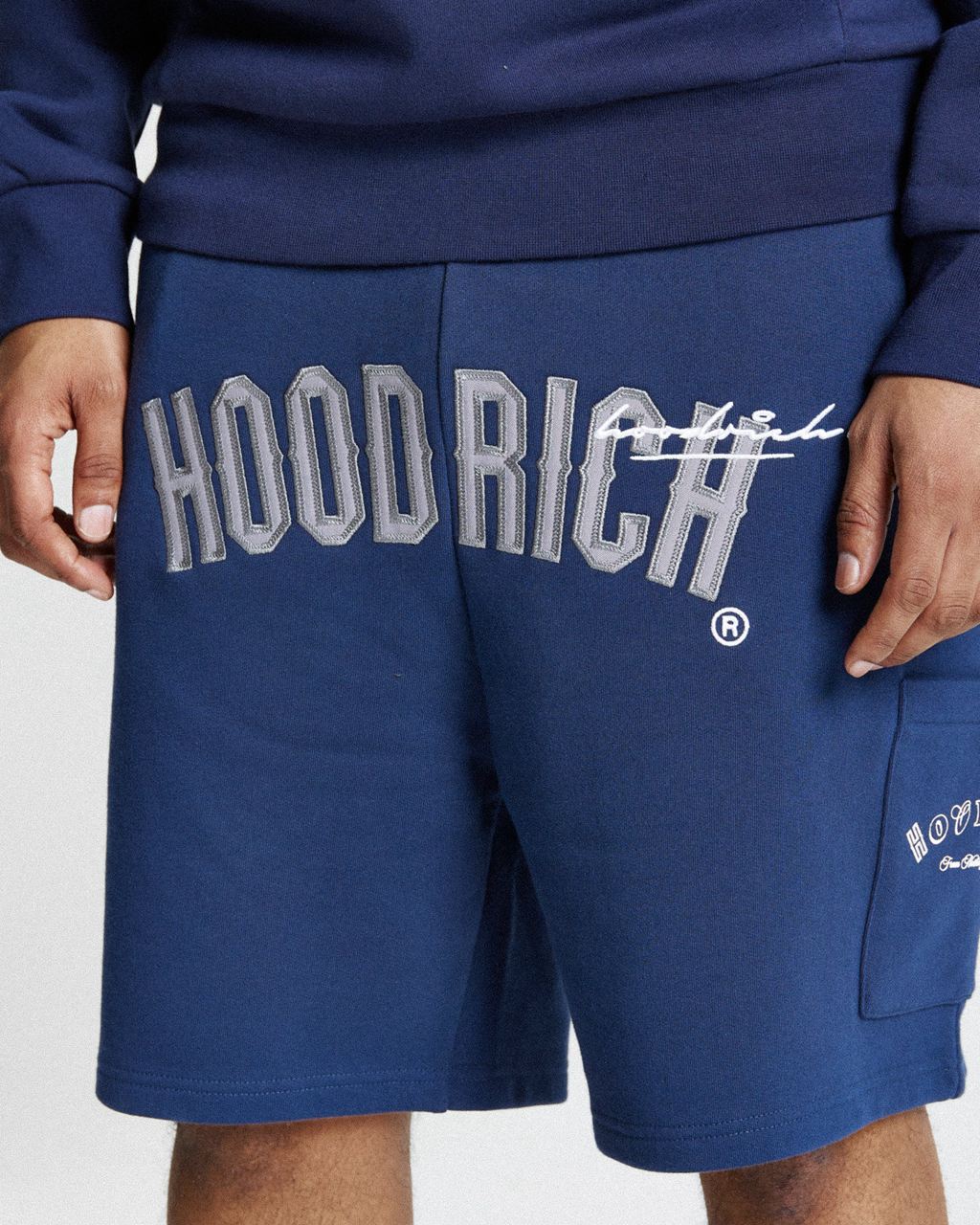 Navy/White Hoodrich Stature Shorts USA | 618-PCBXSF