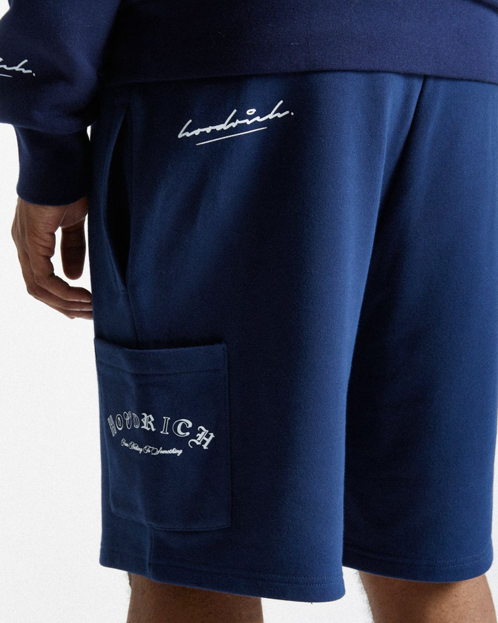 Navy/White Hoodrich Stature Shorts USA | 618-PCBXSF