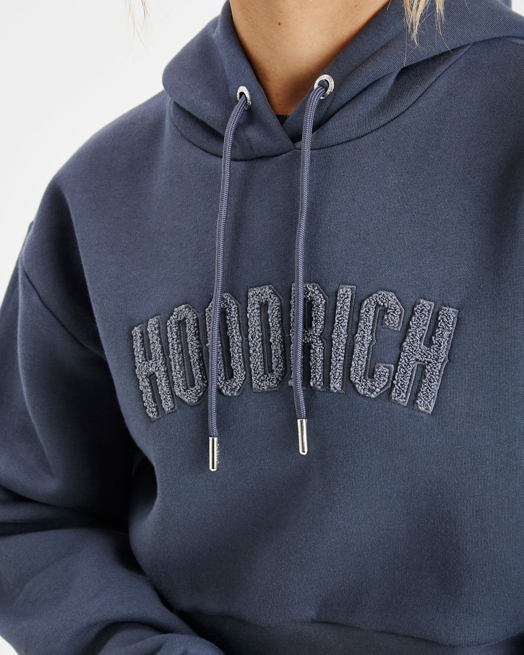 Navy Hoodrich Kraze Cropped Hoodie USA | 645-KVMPEJ