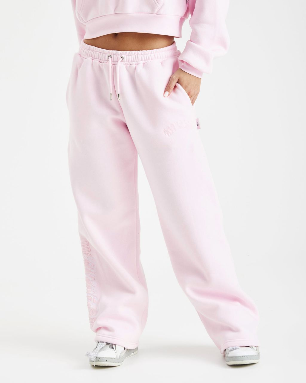 Pink Hoodrich Link Wide Leg Joggers USA | 803-HLZFWQ