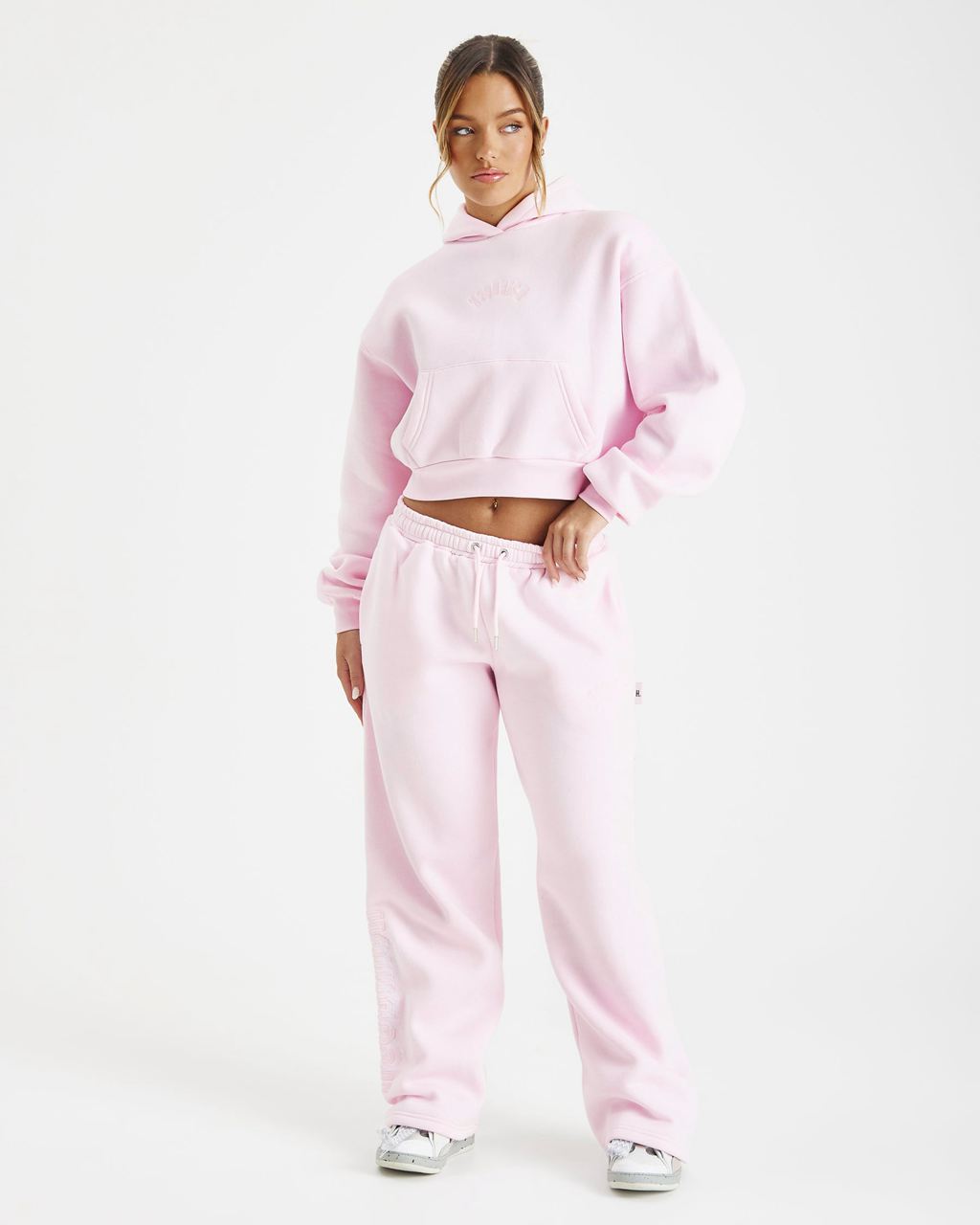 Pink Hoodrich Link Wide Leg Joggers USA | 803-HLZFWQ