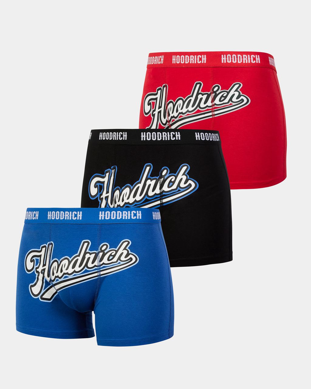 Red/Blue/Black Hoodrich Stadium 3 Pack Boxers USA | 360-PQAKOD