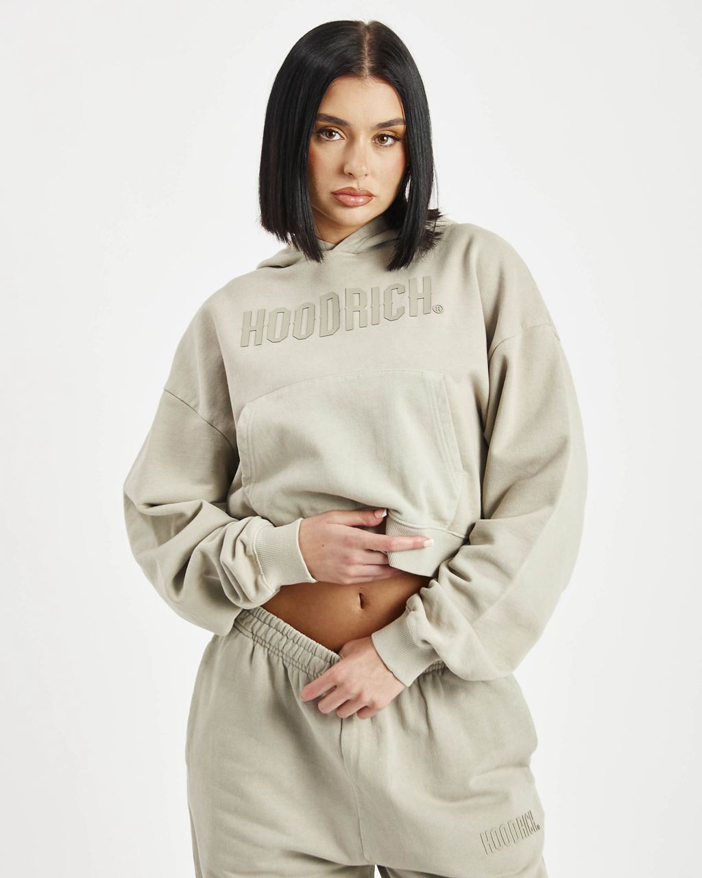 Sage Green Hoodrich Premium Essentials Hoodie USA | 823-IJYVRZ