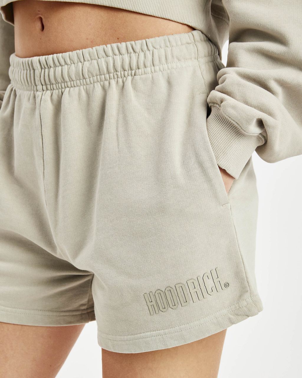 Sage Green Hoodrich Premium Essentials Shorts USA | 571-QBNEUI