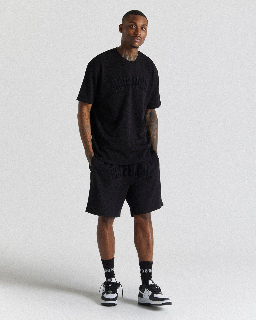 Triple Black Hoodrich Kraze Shorts USA | 106-QHGNJO