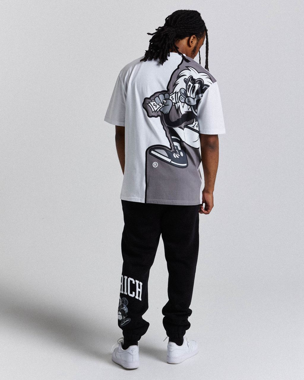 White/Black/Grey Hoodrich Menace T-Shirt USA | 906-UCINWE