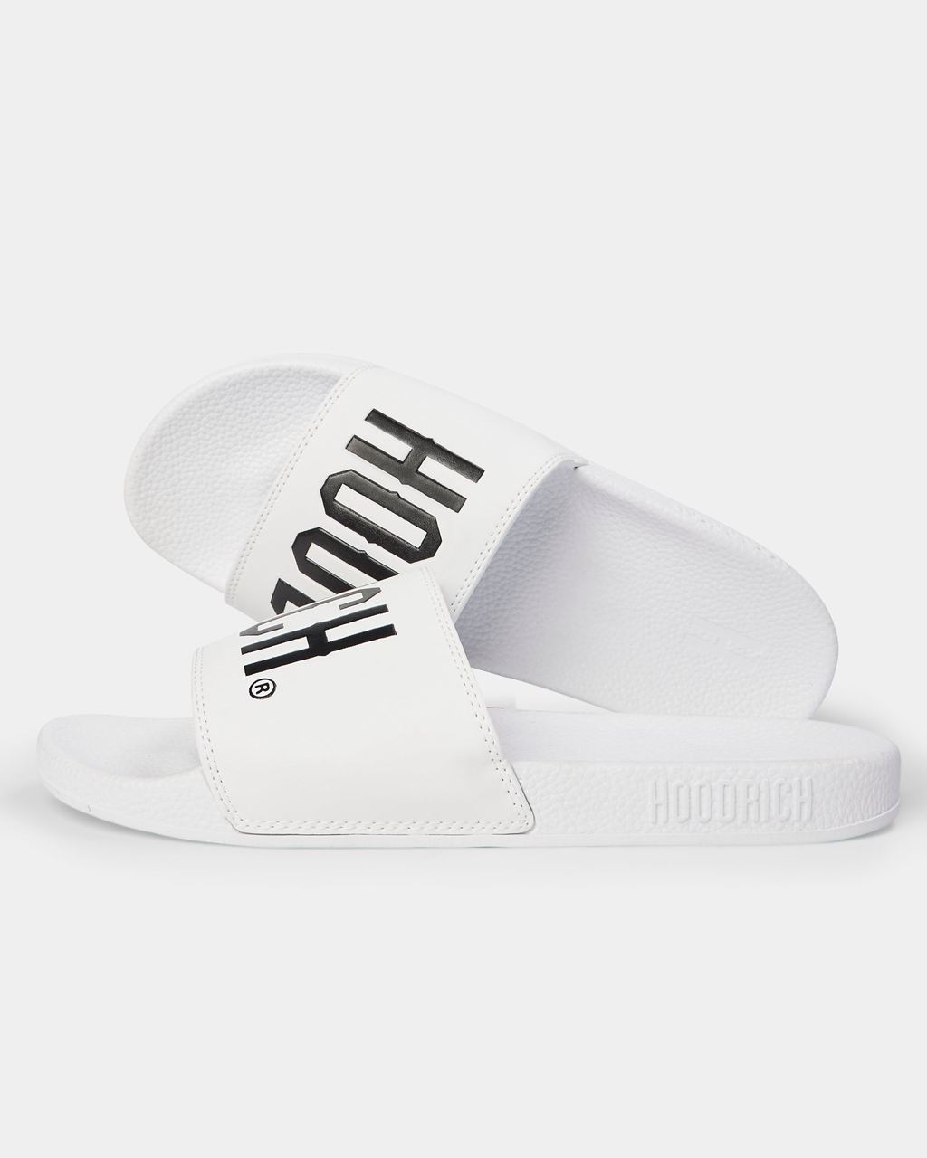 White/Black Hoodrich OG Core Sliders USA | 890-MVHSKZ