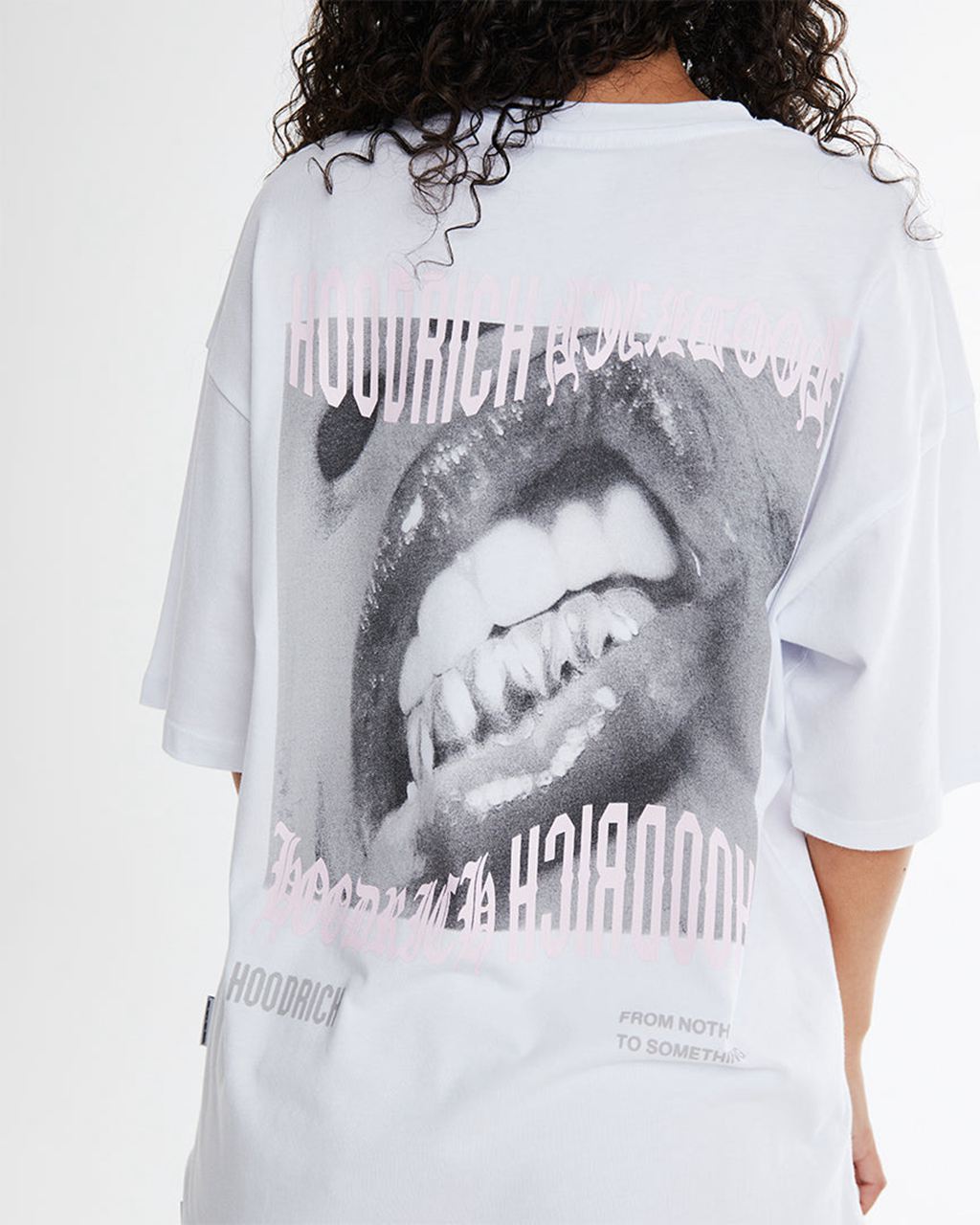 White/Grey/Pink Hoodrich Flex Oversized T-Shirt USA | 724-GSLJNY