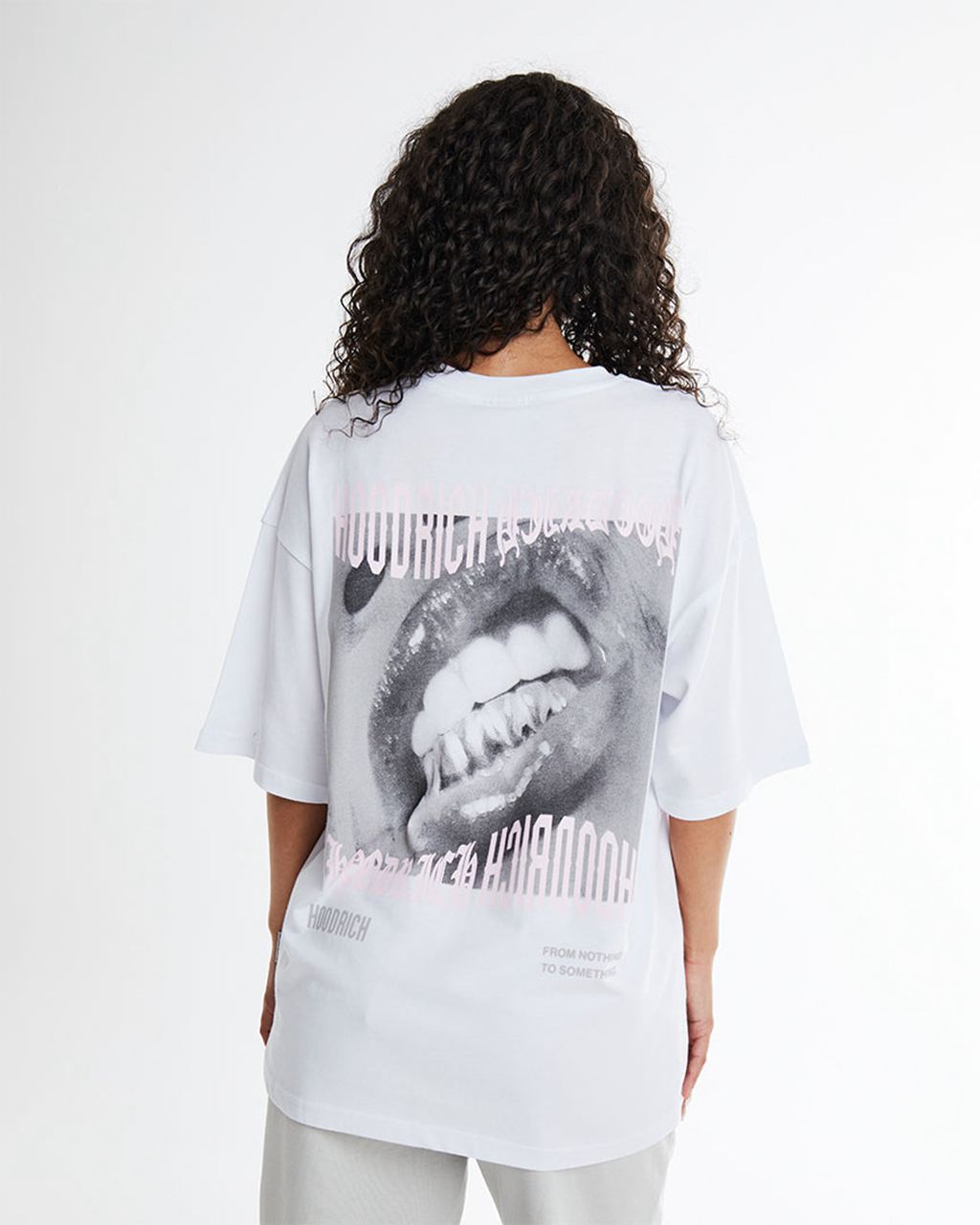 White/Grey/Pink Hoodrich Flex Oversized T-Shirt USA | 724-GSLJNY