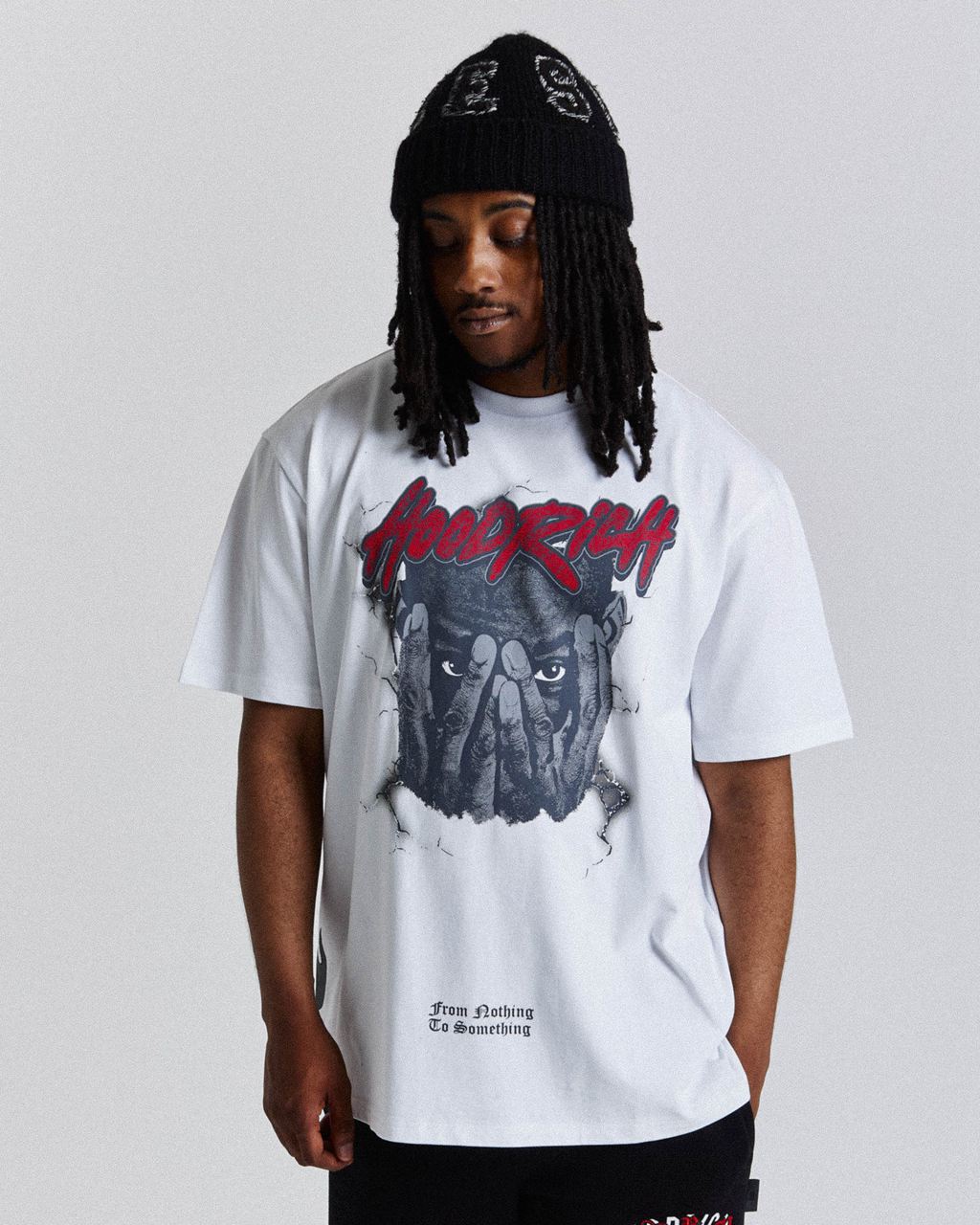 White/Grey/Red Hoodrich Shadow Oversized T-Shirt USA | 018-GVPZEQ